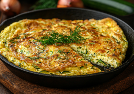 Летний омлет с кабачком и сыром! Вкуснятина на завтрак или ужин за 15 минут