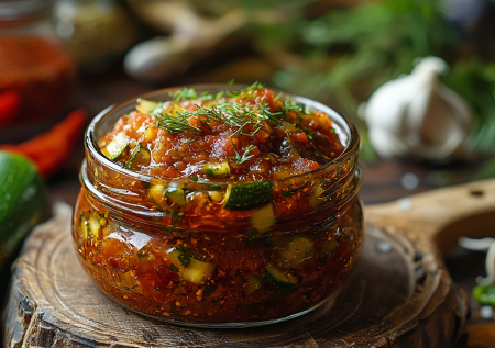 С мясом и на бутерброды! Обалденная кабачковая аджика за полчаса!