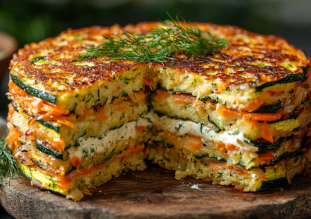 Летняя закуска «Кабачковый торт»! Нереальная вкуснятина из овощей