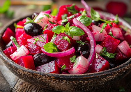 Свекла и оливки? Да! Это нереально вкусно — балдежный салатик на лето