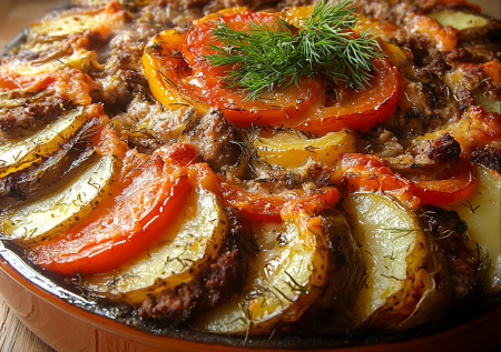 Рататуй с мясными шайбочками! Шедевр из фарша, картошки и овощей