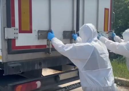Опубликованы кадры с места передачи тел украинских военных