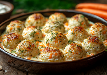 Рисовые ежики с курицей под соусом! Простое блюдо, но добавки попросят все