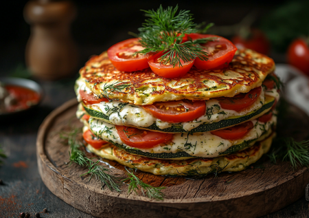 Кабачковый торт с помидорами и сливочным соусом! Обалденная летняя закуска