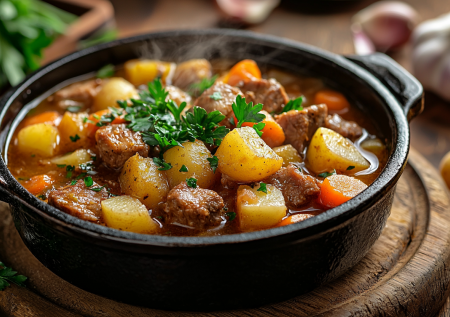 Тушеная картошка с мясом и сельдереем «Как у мамы»! Простая, уютная еда