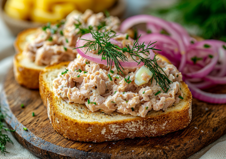 Быстрые бутерброды с намазкой из тунца и яиц! Закуска на все случаи жизни