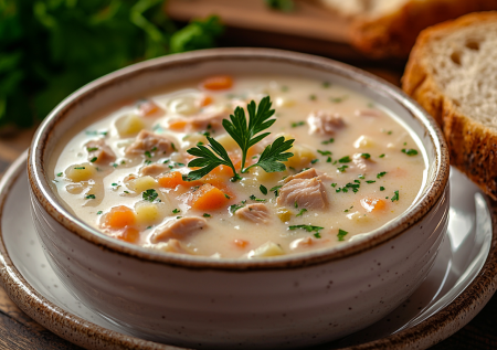 Быстрый супчик с рисом и тунцом! Летнее блюдо без долгой варки бульона