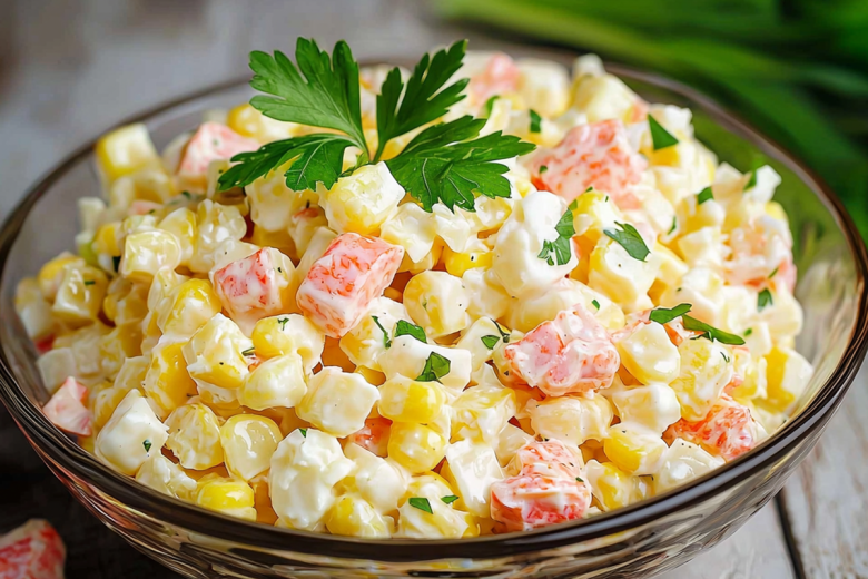 Кукурузный салат с крабовыми палочками
