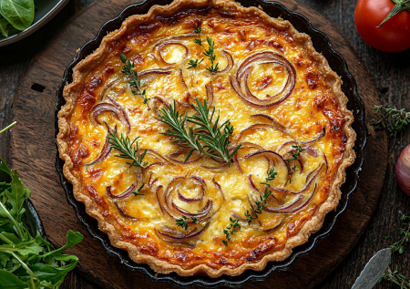 Пирог с карамелизированным луком и сыром! Шедевр из простых продуктов