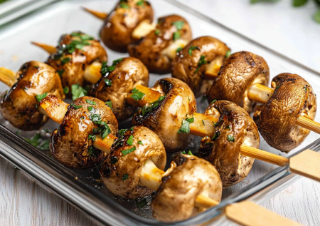 Шашлык, но без мяса! Запекаю грибы на шпажках — аромат стоит на весь двор!