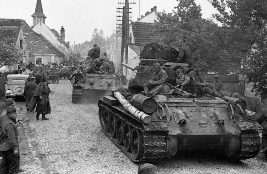В 1945 году Красная армия освободила Венгрию, Австрию и Чехословакию