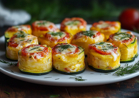 Кручу рулеты из кабачка и кладу хитрую начинку — обалдеть можно, как вкусно