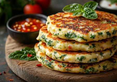Закусочные сырники с зеленью и сыром! Некалорийная вкуснятина с соусом