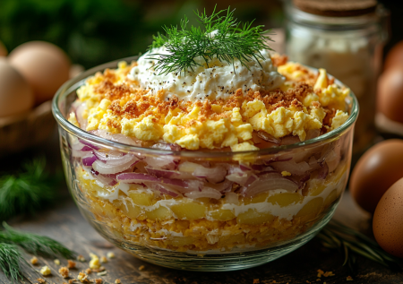Салат «Нежность» с курицей и особым лучком! Простой до безумия, но покорит