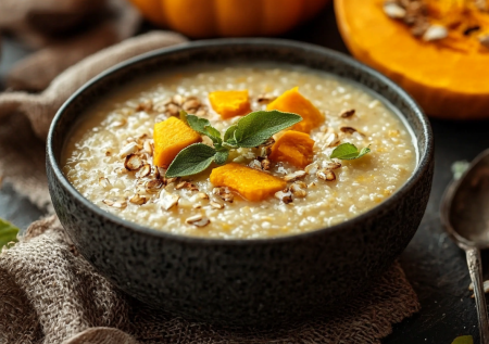 Вкус детства: постная каша без молока, но с изюминкой!