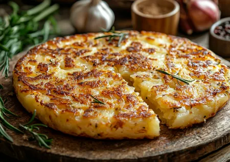 Картофельная лепешка с тянущимся сыром внутри: заменит и завтрак, и ужин