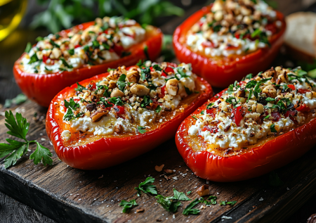 Закуска из печёных перцев на хлеб! Хоть к вину, хоть к супу — вкусно везде