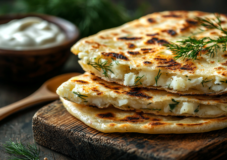 Научила татарская бабуля! Кузикмяк — лепешки с картофельной начинкой