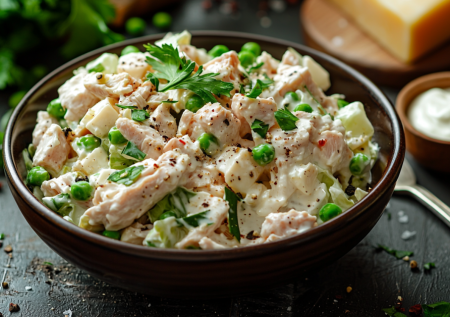 4 продукта и никаких заморочек! Салат «Деловая колбаса» с копченой курицей