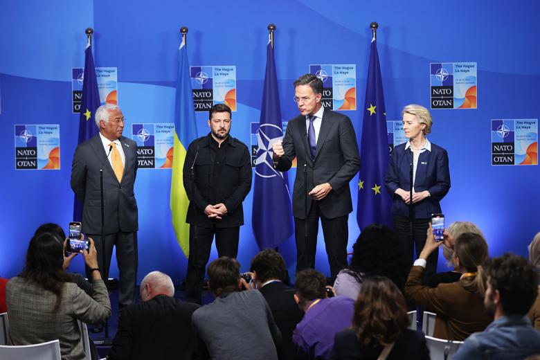 Во время саммита НАТО в Гааге, Нидерланды