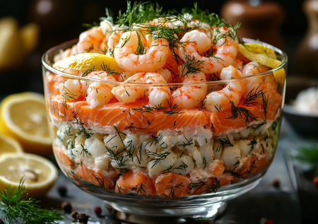 Перезагружаем классику: салат «Креветки под шубой» — обалдеть как вкусно!