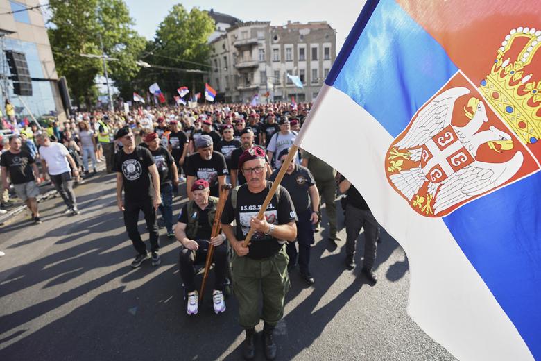 Акция протеста оппозиции с участием студентов в Белграде