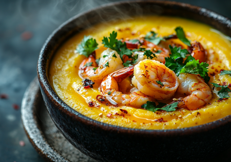 Суп-пюре из картошки с креветками! Пряный, вкуснейший и готовится просто