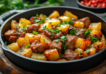 Когда лень готовить, спасаюсь этой вкуснотой: быстрый оджахури по-грузински