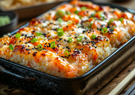 Домашние «роллы» с креветками и крабом! Запеканка вкуснее, чем в доставке
