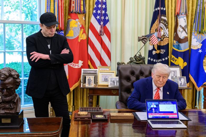 Илон Маск и Дональд Трамп