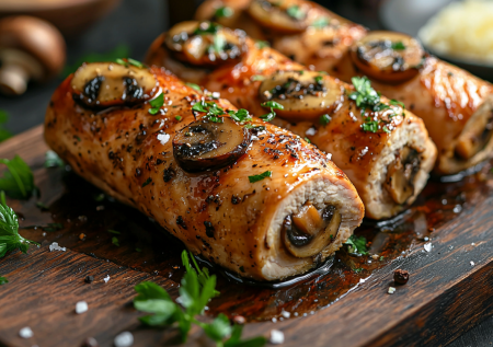 Вкуснее мяса по-французски! Сочные куриные рулетики с грибами — вкуснота!