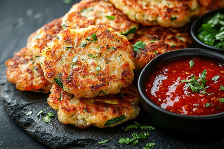 Сочные оладьи с нежным кабачком и ароматным фаршем