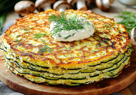 Кабачковый торт с грибами! Обалденная вкуснятина без тонны масла!
