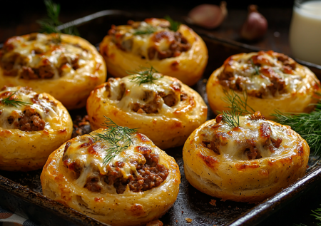 Закуска-ностальгия из 90-х! Вкуснючие фаршированные сушки с фаршем и сыром