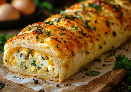 Закатала яйца в слоеное тесто — через 20 минут обалденный пирог! Вкуснота!