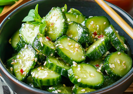 Вкус Азии на домашней кухне: битые огурцы по-китайски с соевым соусом