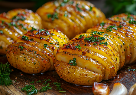 Молодая картошка «Гармошка» с чесночным маслом! С ней никакого мяса не надо
