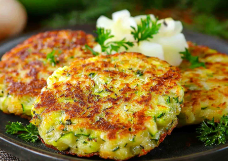 Вы ахнете от этого чумового соуса и оладий из кабачка и курицы