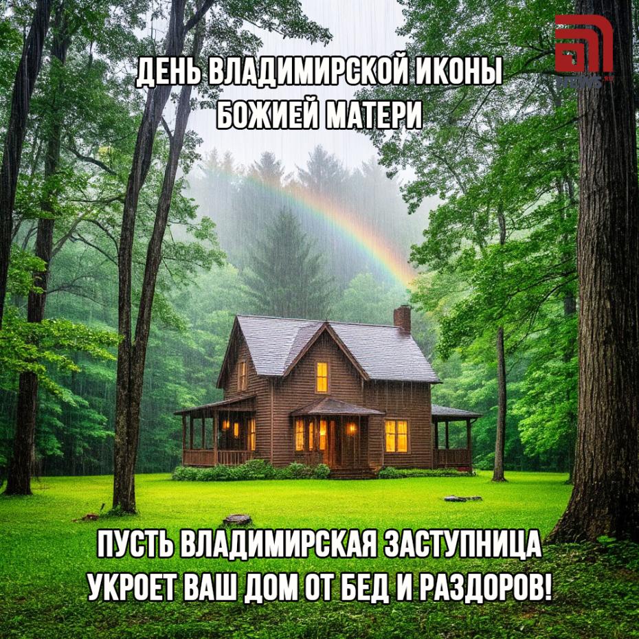 День Владимирской иконы Божией Матери — открытки для поздравления онлайн