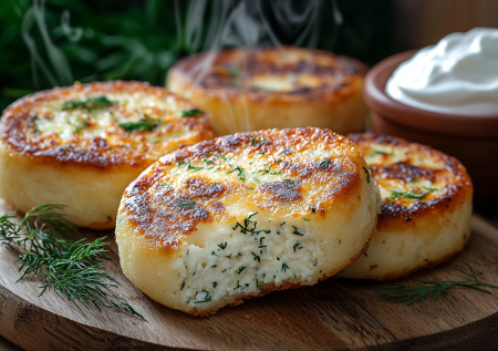 Эти сырники можно есть даже с борщом! Чесночные вкусняшки с зеленью