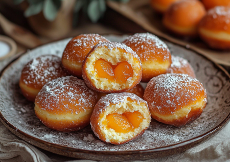 Творожные пончики с абрикосами! Вкуснятина за 20 минут из обычных продуктов