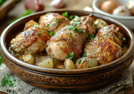 Это самая вкусная курица в сметане. Гедлибже по-кабардински за 30 минут!