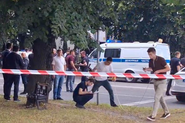 Обстановка на месте нападения на отряд ДПС в Нальчике