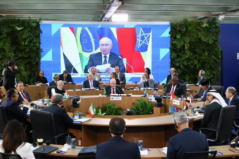 Видеообращение президента РФ Владимира Путина на XVII саммите БРИКС под председательством Бразилии в Рио-де-Жанейро