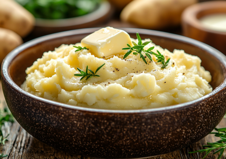 Откажитесь от макарошек! Картофельное пюре с молоком и сливочным маслом