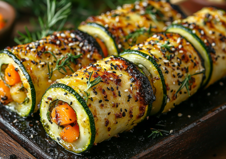 Кабачковые рулетики с морковью и сыром: самая быстрая летняя закуска