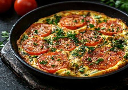 Омлет с жареными помидорами: яйца еще никогда не были такими вкусными