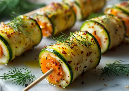 Крутим рулеты из кабачка с хитрой начинкой — безумно вкусно, безумно просто