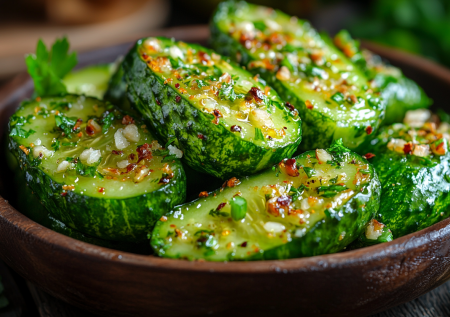 Жареные огурцы с чесноком — вы даже не подозреваете, как это вкусно