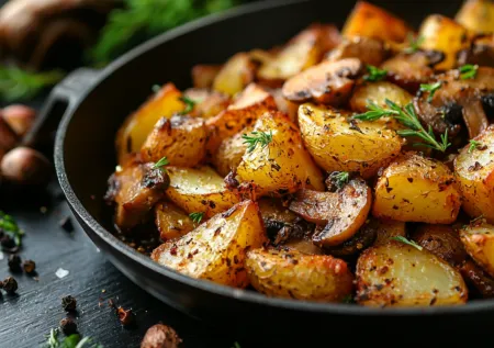 Жареная картошка с лисичками — невероятный вкус!